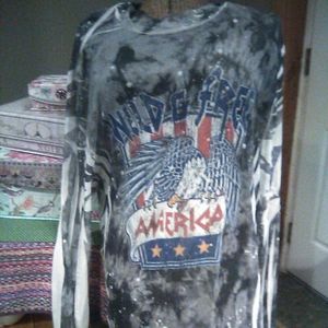 Long sheer graphic print tunic